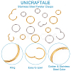 Unicraftale 16Pcs 4 Styles 304 Stainless Steel Twister Clasps STAS-UN0040-53-5