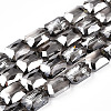 Electroplate Transparent Glass Beads Strands EGLA-WH0005-02B-06-1