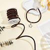 1 Roll Round Braided Cowhide Leather Cord NWIR-CL0001-01A-4