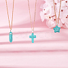 24Pcs 6 Styles Synthetic Turquoise Pendants Sets G-AR0005-22-4