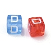 Spray Painted Transparent Acrylic Beads MACR-K365-07D-2