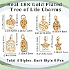 24Pcs 4 Style Rack Plating Brass Charms KK-BBC0009-10-2