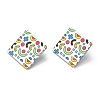 Resin Stud Earrings EJEW-I257-01C-1