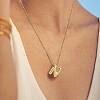 1pc Brass Chain with Alloy Letter Pendants Necklaces NJEW-LP0001-41N-G-4