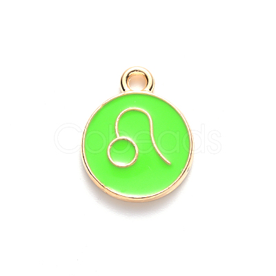 Alloy Enamel Pendants X-ENAM-S124-01A-06G-1