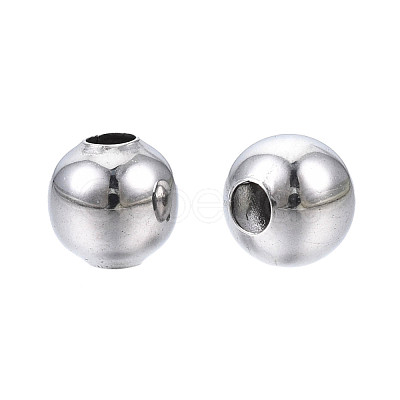Round 304 Stainless Steel Beads STAS-TAC0004-5mm-P-1