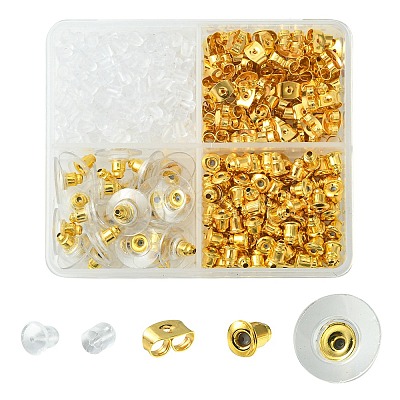 430Pcs 5 Style Iron & Plastic Ear Nuts IFIN-YW0003-03G-1