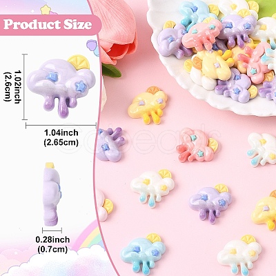 20Pcs Opaque Resin Decoden Cabochons CRES-YW0002-64-1