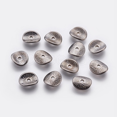 Tibetan Style Wavy Spacer Beads TIBEP-A11067-B-FF-1