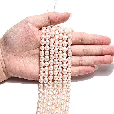 Natural Cultured Freshwater Pearl Beads Strands PEAR-N024-07-4AB-1