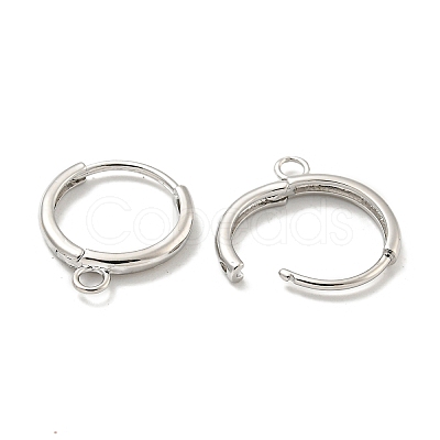 Brass Hoop Earring Findings KK-L211-021P-1