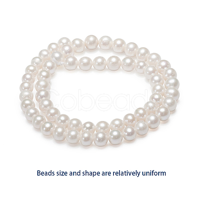Natural Cultured Freshwater PearlBeads Strands PEAR-E002-04-01-1