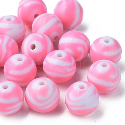 Opaque Striped Acrylic Beads MACR-S373-27B-05-1