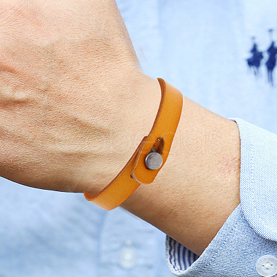1Pc Punk Retro Ethnic Style Handmade Leather Bracelet Couple Literary Hand Strap Men BJEW-CL0001-02B-1