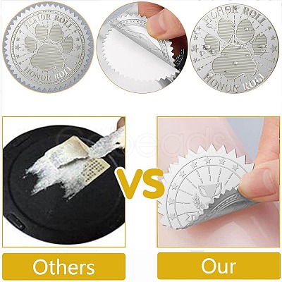 34 Sheets Silver Foil Embossed PET Picture Sticker DIY-WH0528-020-1