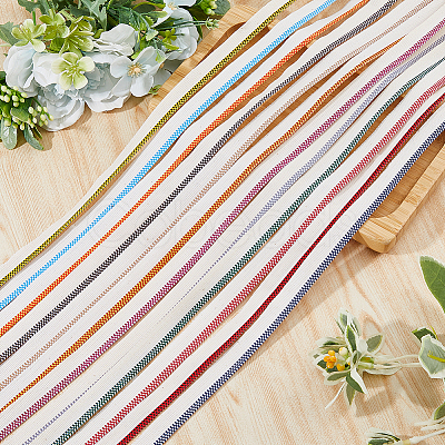 12Pcs 12 Colors Polyester Book Headbands OCOR-FH0001-36-1