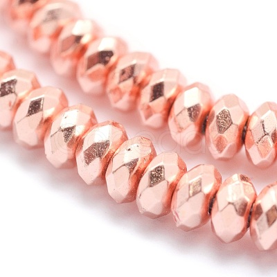Electroplate Non-magnetic Synthetic Hematite Beads Strands G-L485-06D-RG-1