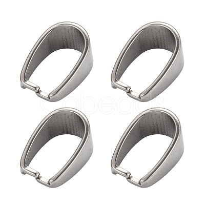 Tarnish Resistant 201 Stainless Steel Snap on Bails STAS-H052-1