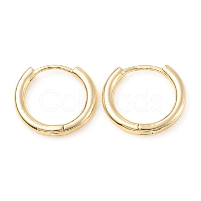Brass Huggie Hoop Earrings KK-C024-16A-KCG-1