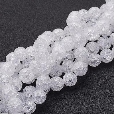Synthetic Crackle Quartz Beads Strands G-SF10MM-43-1
