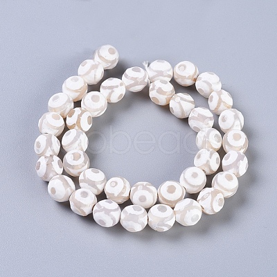 Tibetan Style 3-Eye dZi Beads TDZI-G341-10mm-02-1