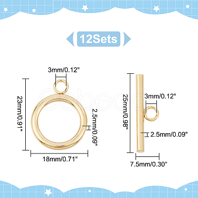 Unicraftale 12Pcs 304 Stainless Steel Toggle Clasps STAS-UN0050-81-1