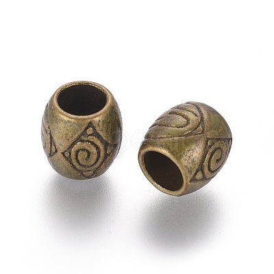 Tibetan Style European Beads MLF0932Y-NF-1