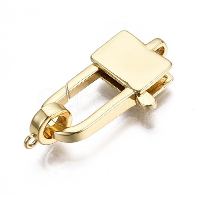 Brass Lobster Claw Clasps KK-S362-001G-NR-1