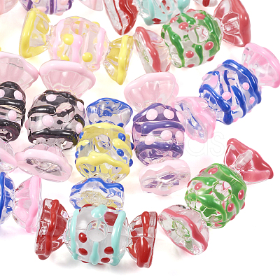 14Pcs 7 Style Transparent Acrylic Beads FIND-TA0002-42-1