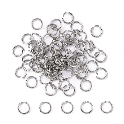 Tarnish Resistant 304 Stainless Steel Open Jump Rings X-STAS-R049-8x1mm-1