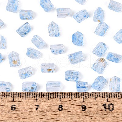 Transparent Spray Painted Glass Seed Beads SEED-L011-10A-17-1