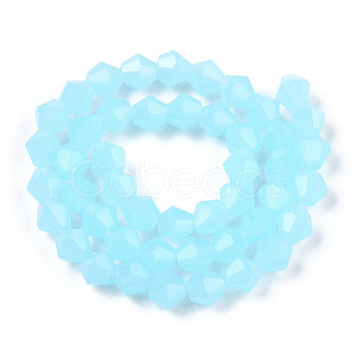 Imitation Jade Glass Beads Strands EGLA-A039-J6mm-D03-1