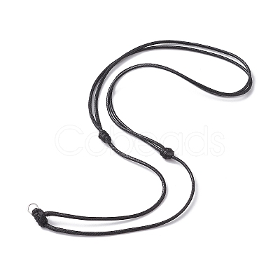 Adjustable Waxed Cord Pendant Necklace Makings NJEW-JN04668-1