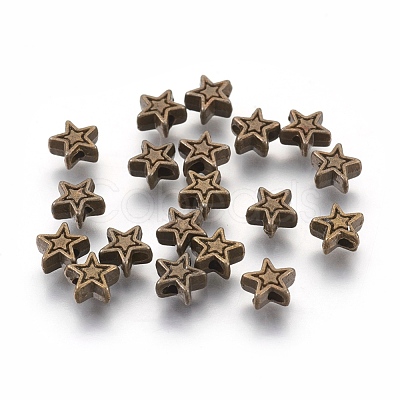Tibetan Style Alloy Beads TIBEB-01-AB-NR-1