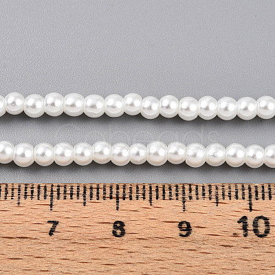 Baking Paint Pearlized Glass Pearl Bead Strands HY-T002-02A-01-1