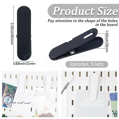 2Pcs ABS Plastic Pegboard Storage Clips AJEW-SP0004-60B-1