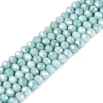 Anti-Tarnish Dyed Rondelle Glass Beads Strands LS-EGLA-T021-3mm-17-06-1