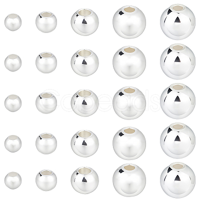 500Pcs 5 Styles Rack Plating Brass Beads KK-BBC0023-24S-1