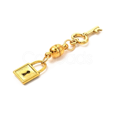 Round Brass Magnetic Clasps with Loops FIND-JF00095-03-1