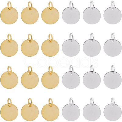 Brass Stamping Blank Tag Charms KK-FH0001-49-NF-1