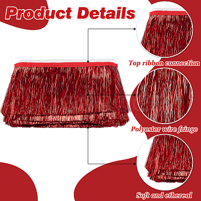Tassel PET Polyester Ribbon Trim OCOR-WH0082-230C-1