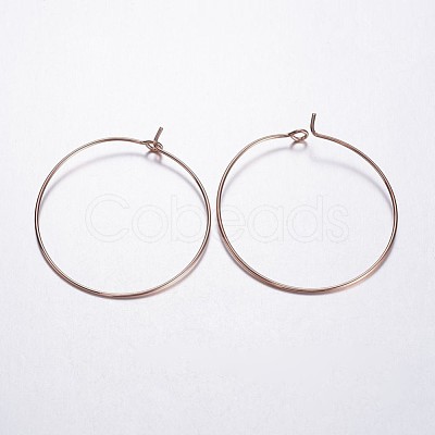 Brass Wine Glass Charm Rings Hoop Earrings X-EC067-4RG-1