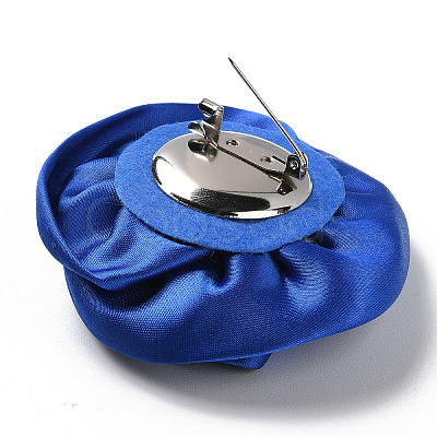 Flower Cloth with Plastic Pearl Brooch Pin JEWB-K013-01P-04-1