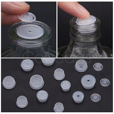 Gorgecraft 120 Sets 6 Styles Plastic Dustproof Bottle Stoppers AJEW-GF0008-16-1