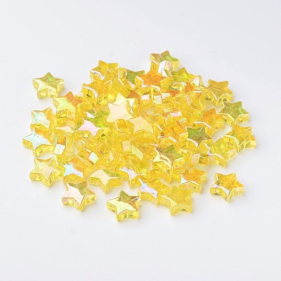 Eco-Friendly Transparent Acrylic Beads X-PL556-2-1