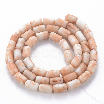 Opaque Baking Painted Crackle Glass Beads Strands FGLA-T004-01E-1