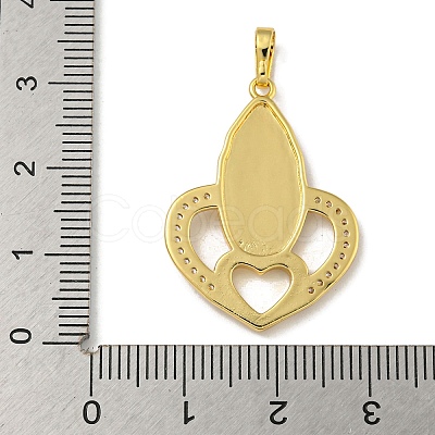 Brass Micro Pave Cubic Zirconia Pendants KK-I714-03G-1