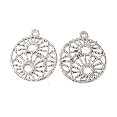 Brass Etched Metal Embellishments Connecotr Charms KKC-D001-11P-1