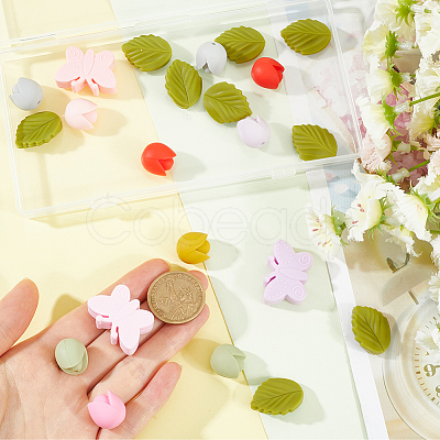 Food Grade Eco-Friendly Silicone Butterfly & Flower Bracelet Pendant Decoration Making Kit DIY-SC0024-85-1