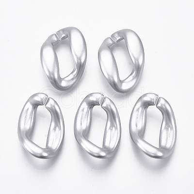 Spray Painted CCB Plastic Linking Rings CCB-R104-02A-03-1